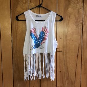 Fringe crop top